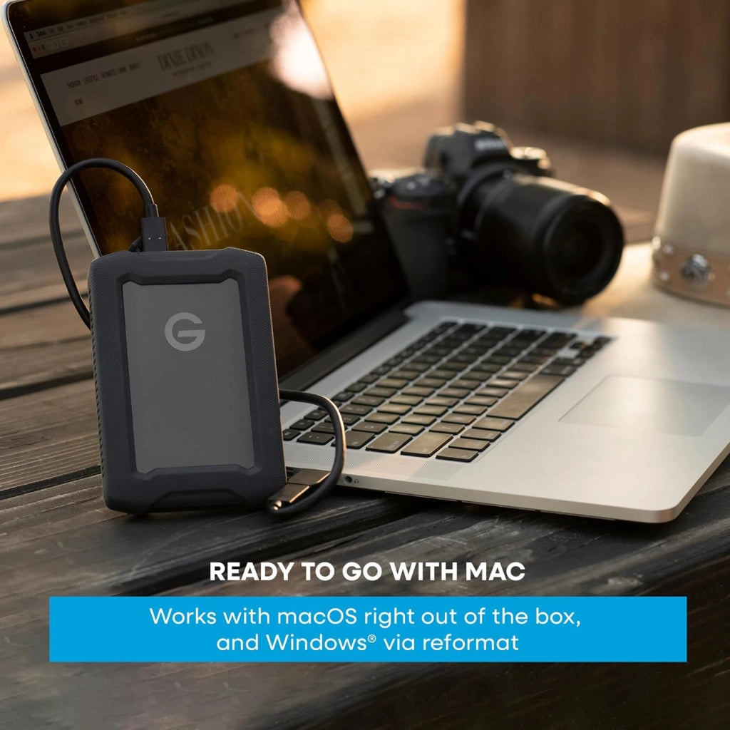 G-DRIVE ArmorATD 6TB, HDD portatile USB-C (5Gbps), USB 3.2 Gen 1, Thunderbolt 3, fino a 130 MB/s
