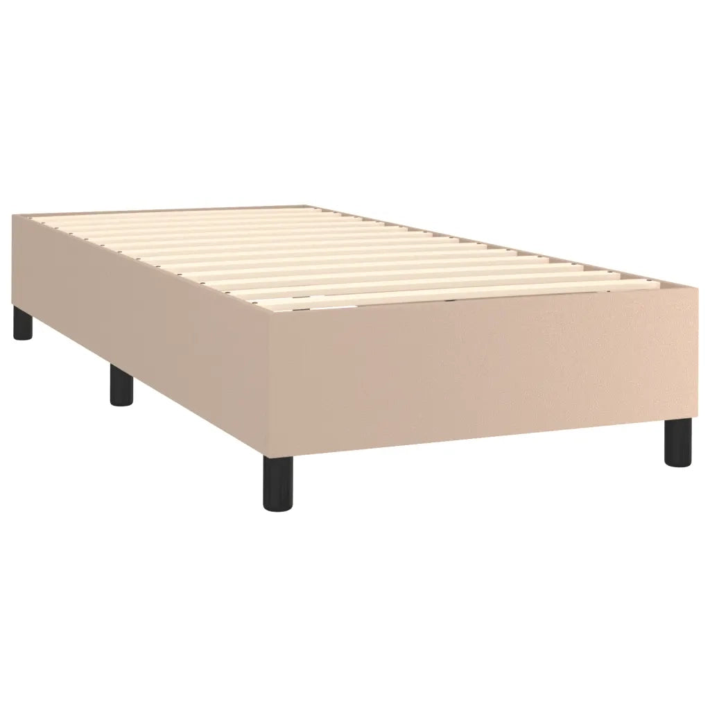 Giroletto Molle Materasso e LED Cappuccino 90x200 cm Similpelle cod mxl 57672