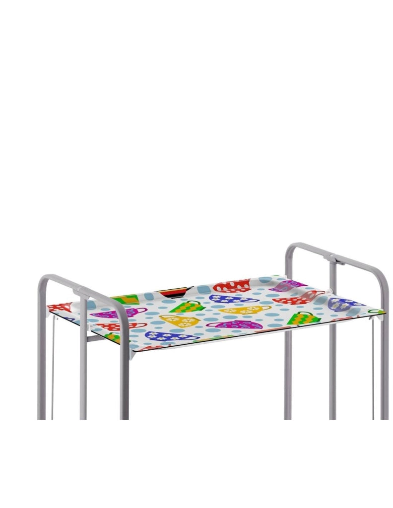 Carrello da cucina pieghevole grigio con ruote BAUHAUS 2 ripiani