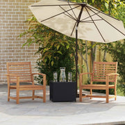 Sedia da esterno-Sedia da patio 2 Pezzo Marrone 65 x 60 x 76,5 cm Legno di teak solido