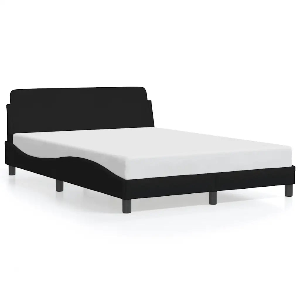 Giroletto-Struttura Letto Dover Nero 140x190 cm in Tessuto