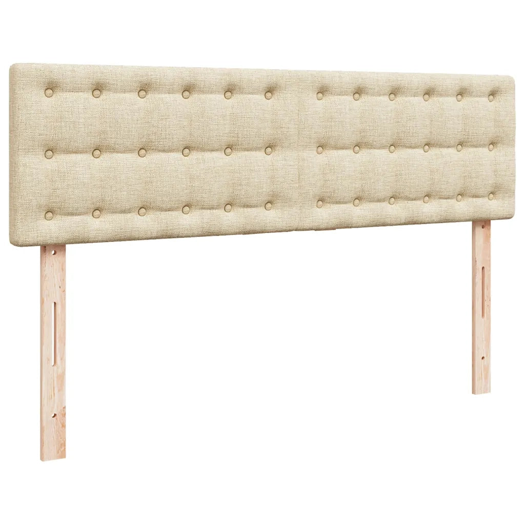 Pouf Letto con Materasso e LED Crema 140x190 cm 3312476