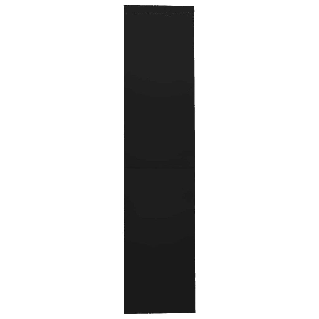 Armadio per Ufficio Anta Scorrevole Nero 90x40x180 cm Acciaio 335964