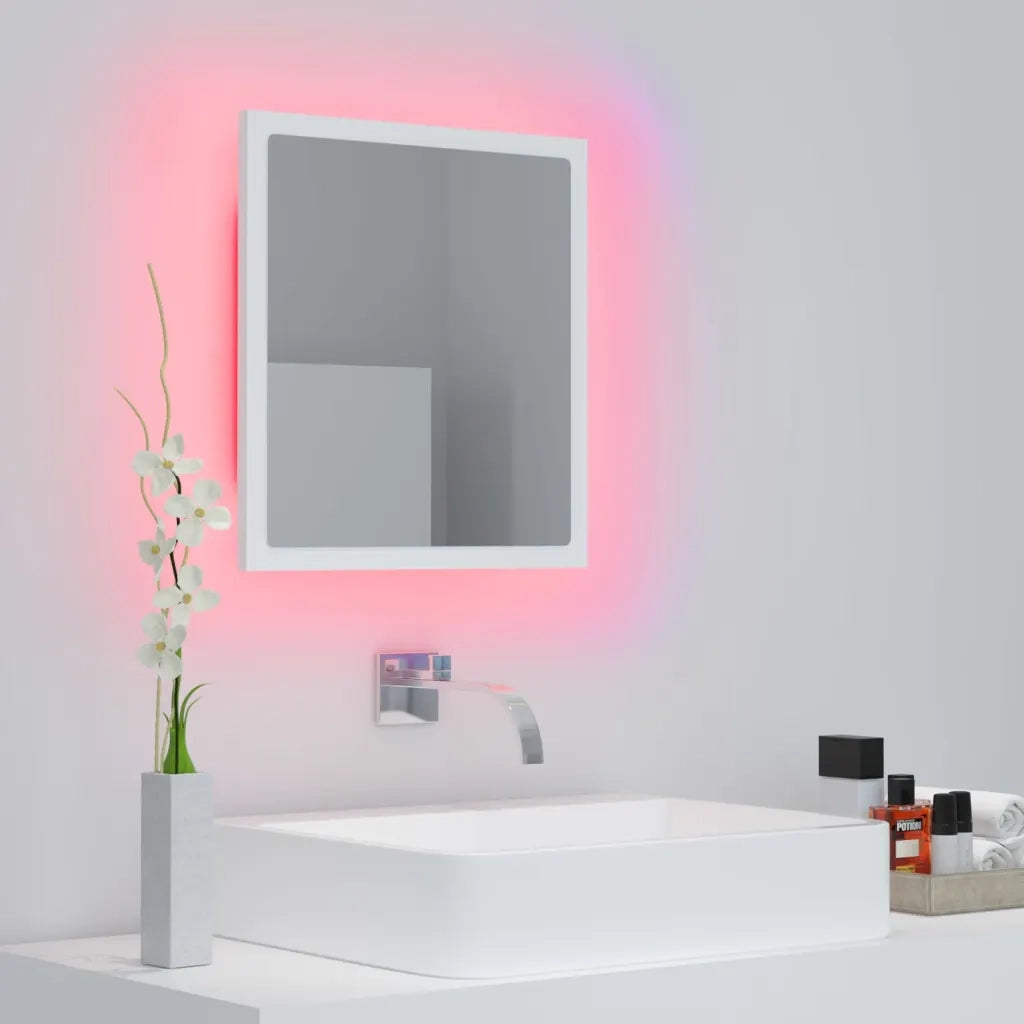 Specchio da Bagno | Specchio decorativo con LED Bianco 40x8,5x37 cm in Acrilico