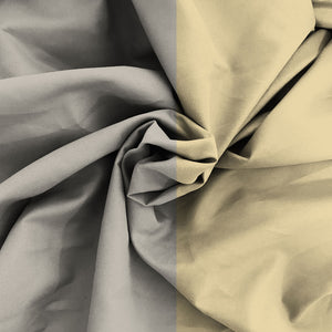 Copripiumino Singolo con Sacco e Federe in Tinta Unita Double Face Linea Vera Grigio Chiaro e Panna