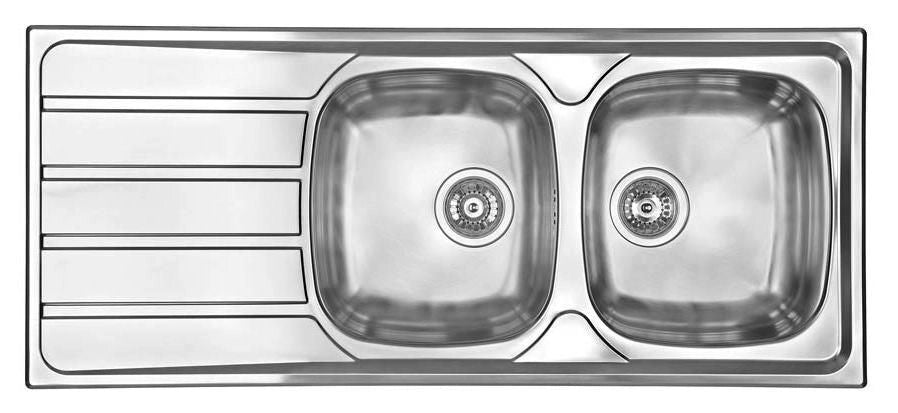 CM universal 116 x 50 2V Lavello ad incasso Rettangolare Acciaio inossidabile
