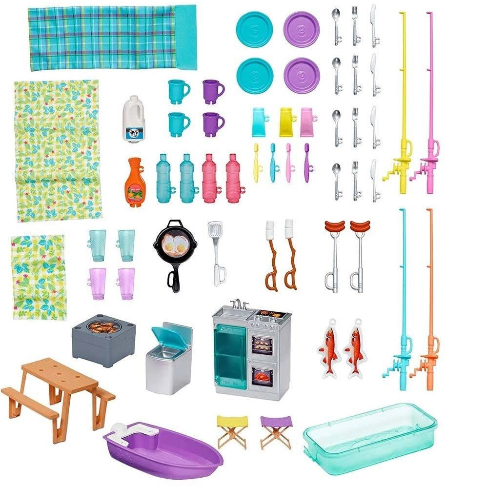 Trade Shop - Playset Camper Dei Sogni 3 In 1 Con 3 Veicoli E 50 Accessori Giocattolo -
