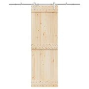 vidaXL Kit Binari Porta Scorrevole 183 cm Acciaio Inossidabile Argento