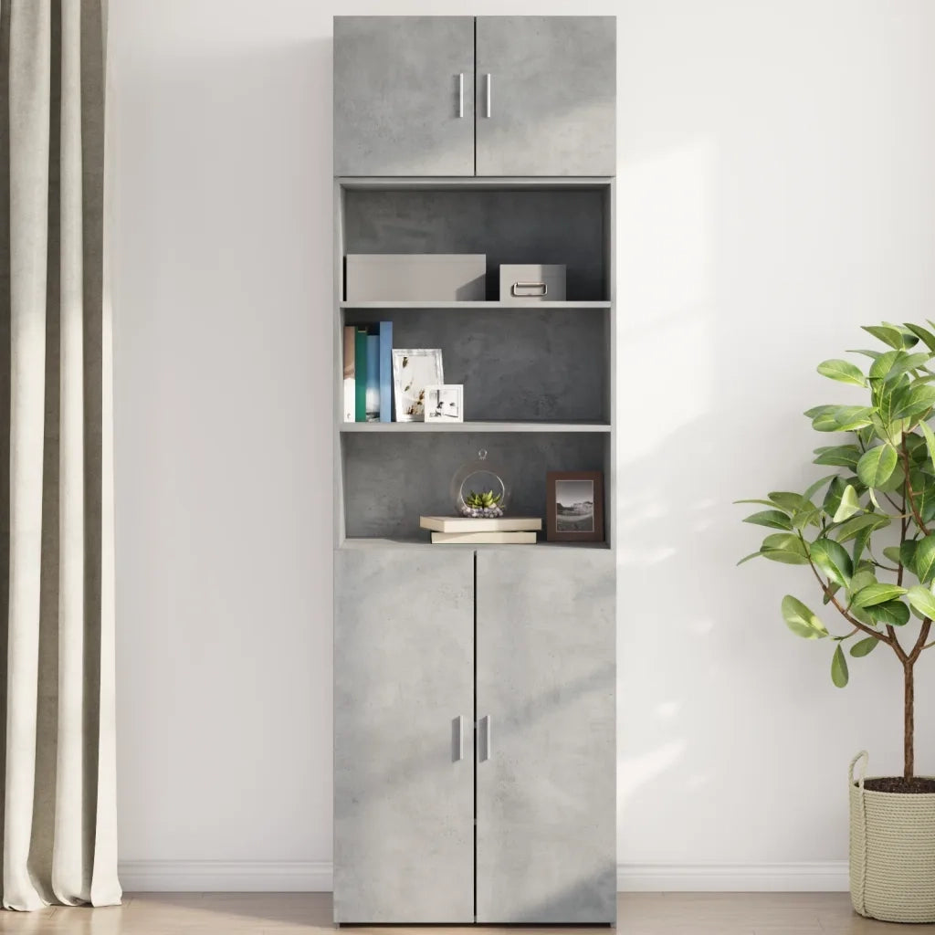Armadietto a Muro | Mobile a Parete Grigio Cemento 70x42,5x40 cm Legno Multistrato