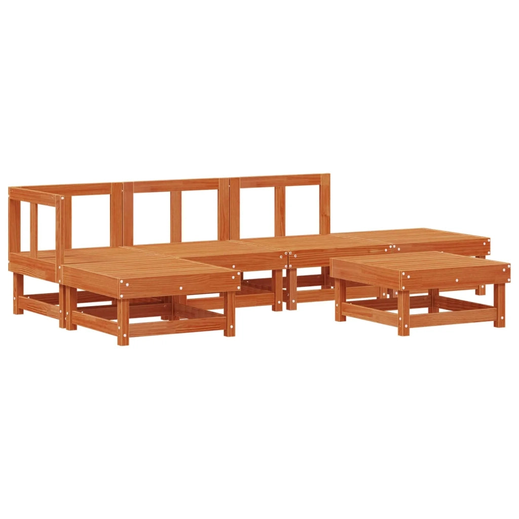 Set Lounge da Giardino 6 pcs Marrone Cerato