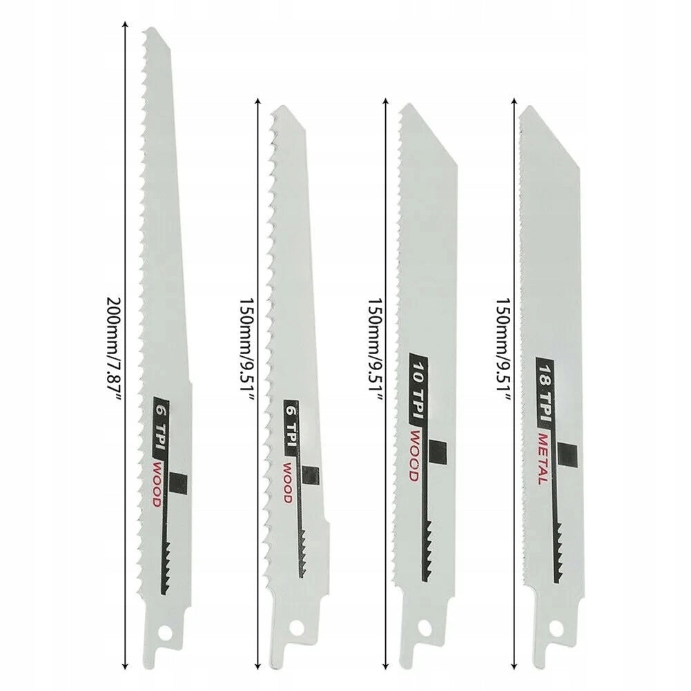 Set di Lame per Sega Alternativa 150/200 mm – Acciaio ad Alto Tenore di Carbonio | Compatibile con Rosfix Red Woodpecker