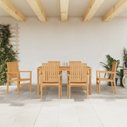 Set da Pranzo da Giardino 7 pz in Legno Massello di Teak 3157916