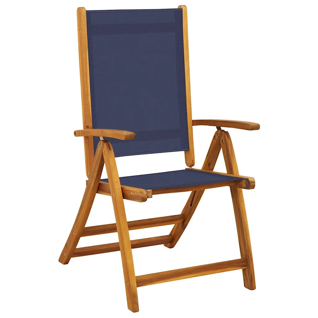 Set Pranzo da Giardino 7pz Legno Massello di Acacia e Textilene
