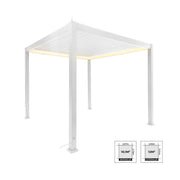 Pergola bioclimatica 3x3m elettrica in alluminio con illuminazione