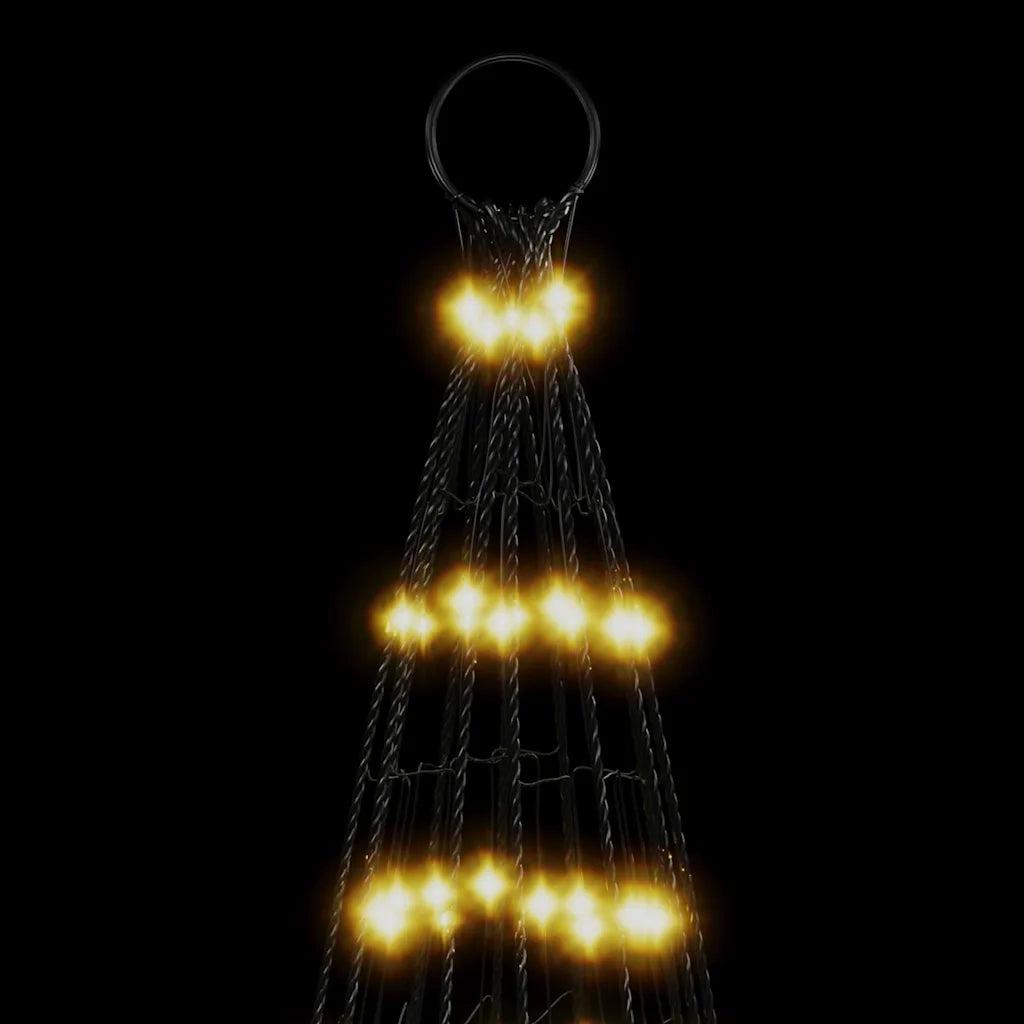 Albero di Natale a LED-Luci decorative natalizie su Pennone 1534 LED Bianco Caldo 500 cm