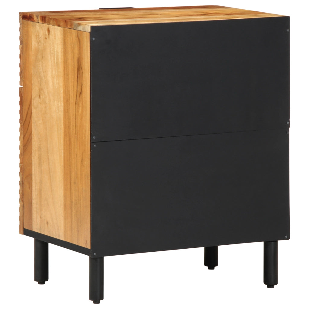 Comodino  50x33x60 cm in Legno Massello di Acacia