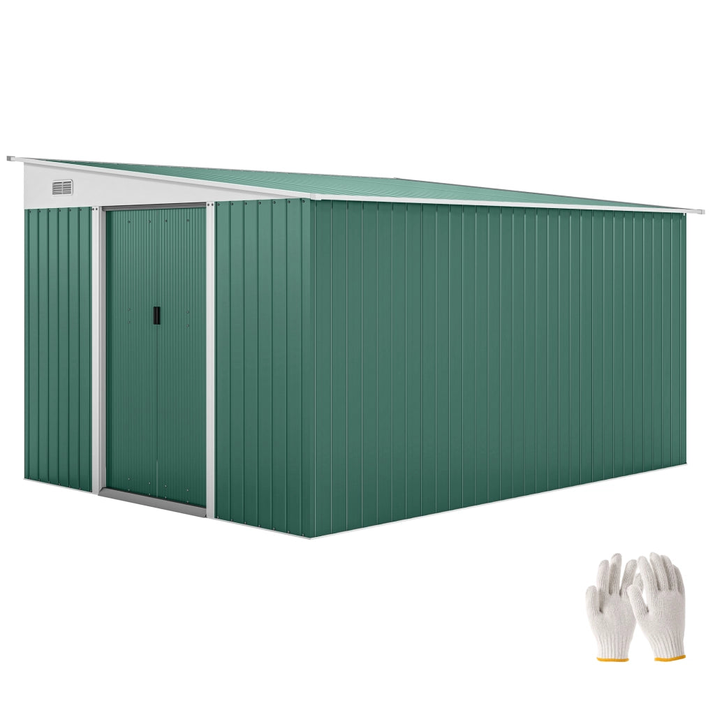 Capanno per attrezzi in metallo ¨C zephmum ¨C 2.8x3.45x2.01m Verde