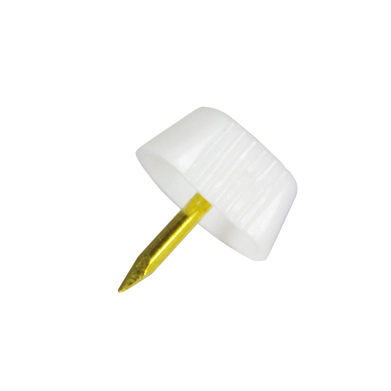 Reggipiani con chiodo in plastica bianca 40 pz.