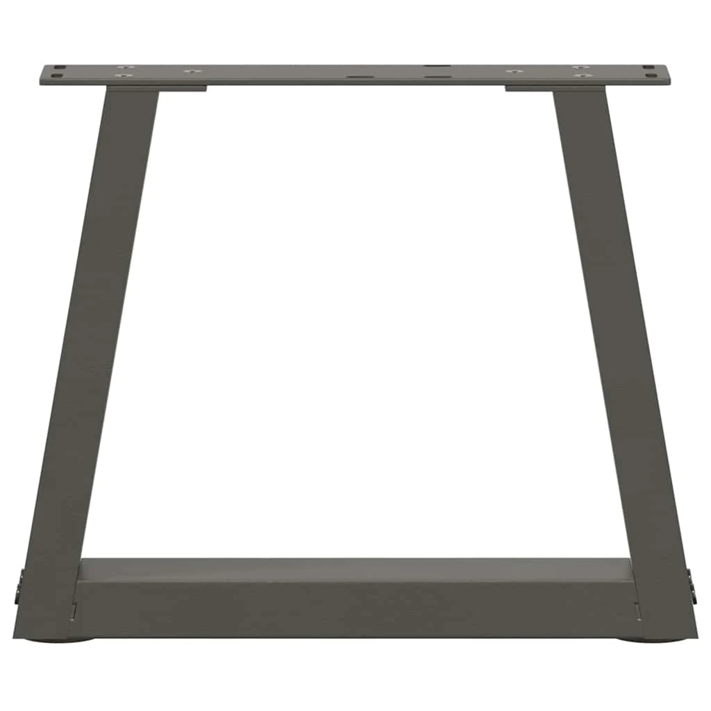 Set di 2 gambe per tavolino da caffè a forma di V 30 x 30 cm design moderno con piedini regolabili in acciaio antracite 02_0056819