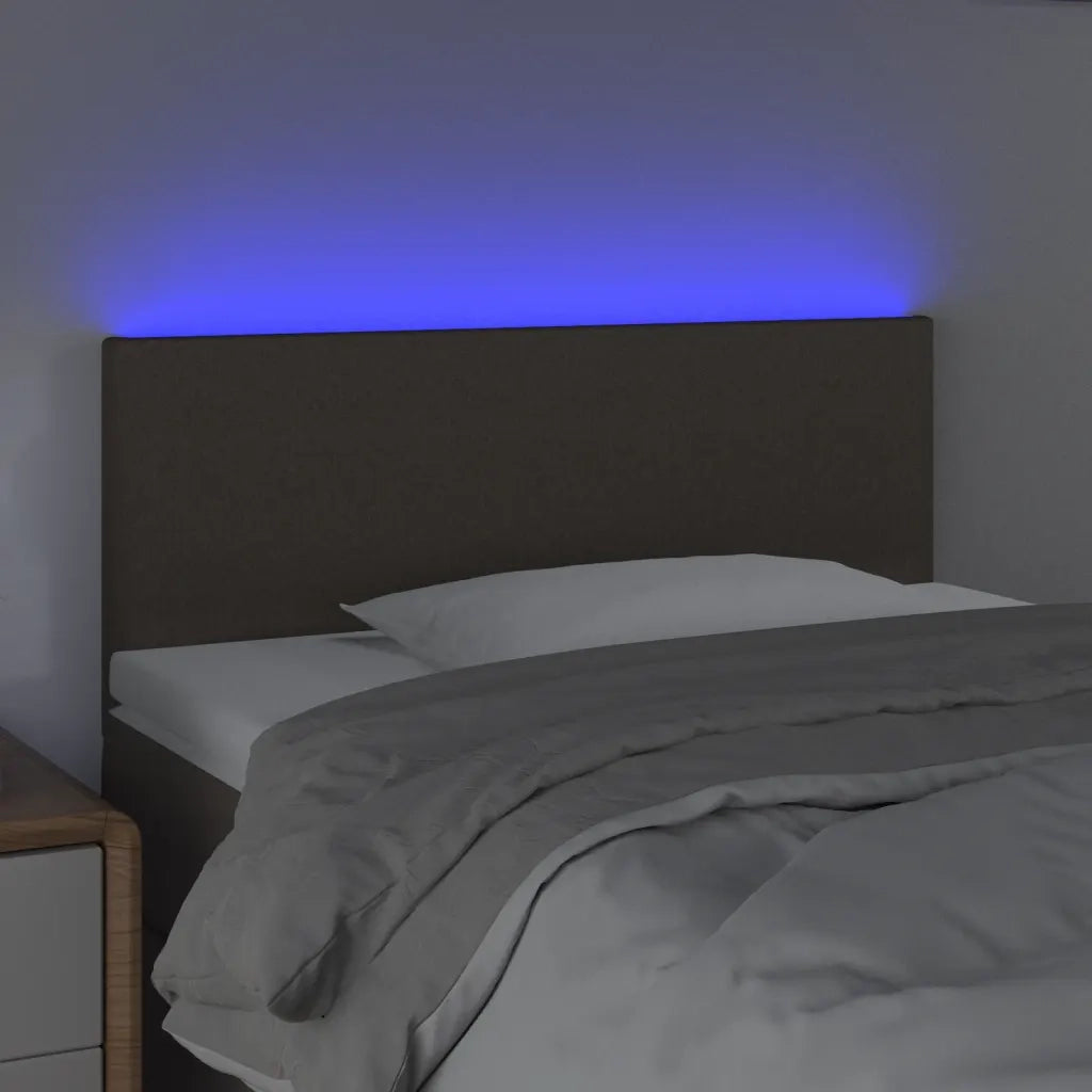 Testiera | Testata a LED Tortora 100x5x78/88 cm in Tessuto