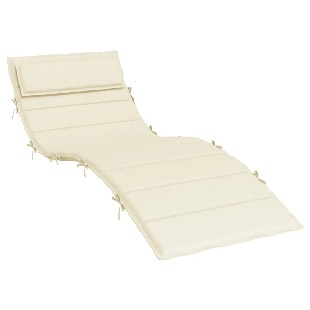 Cuscino per Lettino Crema 180x60x4 cm in Tessuto Oxford