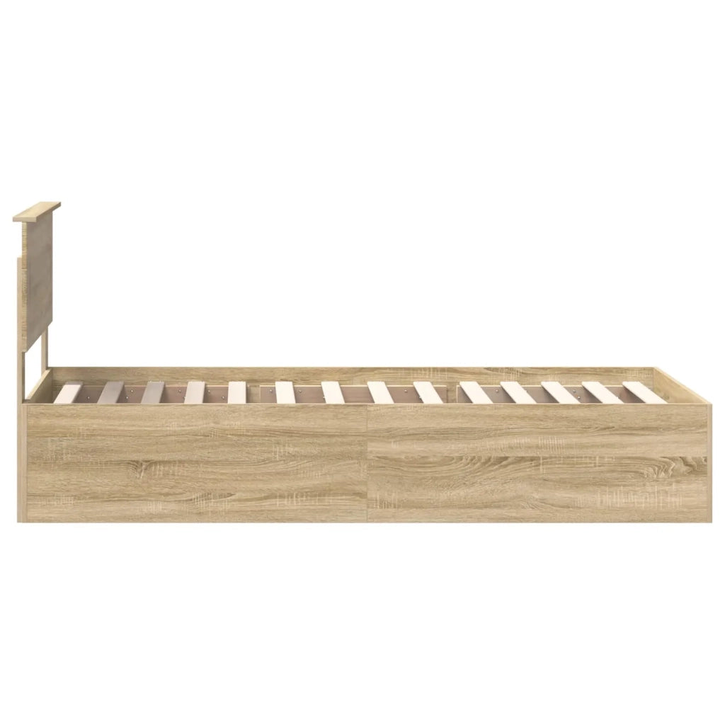 Struttura del letto con testiera Rovere Sonoma 100 x 200 cm 3408699