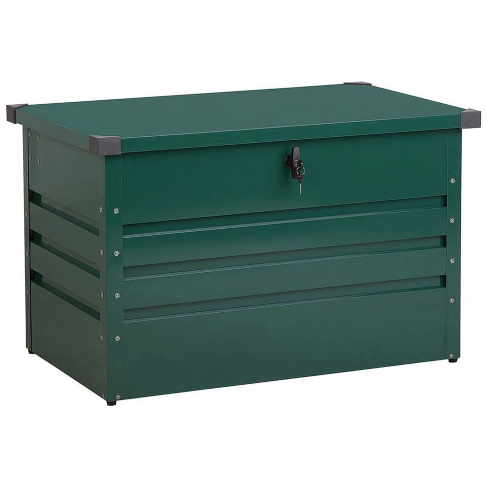 Cesta baule portaoggetti da esterno in acciaio zincato verde 300 lt giardino industriale