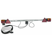 BARRA POSTERIORE PER RIMORCHI CARRELLI IMPIANTO LUCI REGOLABILE 1400-2100mm AMA 76444