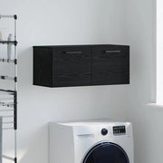Armadietto a muro Rovere nero 80 x 36.5 x 35 cm