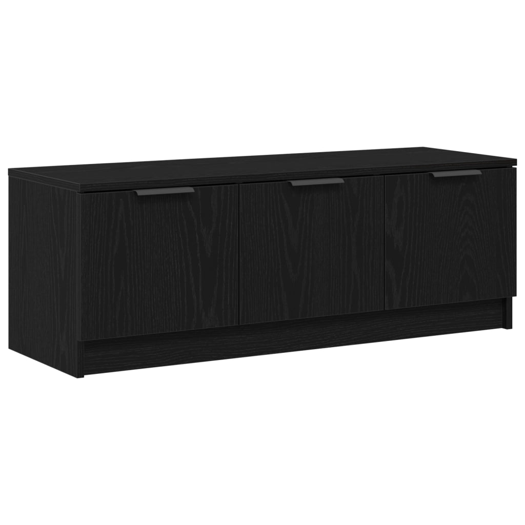 Mobile TV  Nero Rovere 102x35x36,5 cm Legno ingegnerizzato