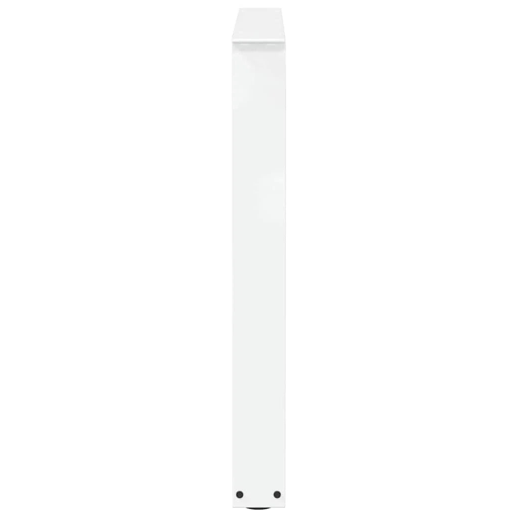 Set di 3 gambe regolabili per tavolo da pranzo a forma di V 90 x 73 cm estetica moderna finitura in acciaio bianco 02_0056955