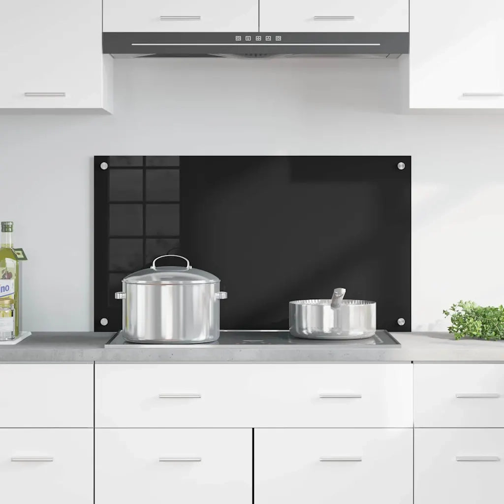 Schienale da cucina Nero 90 x 50 cm vetro temperato CFW3740175