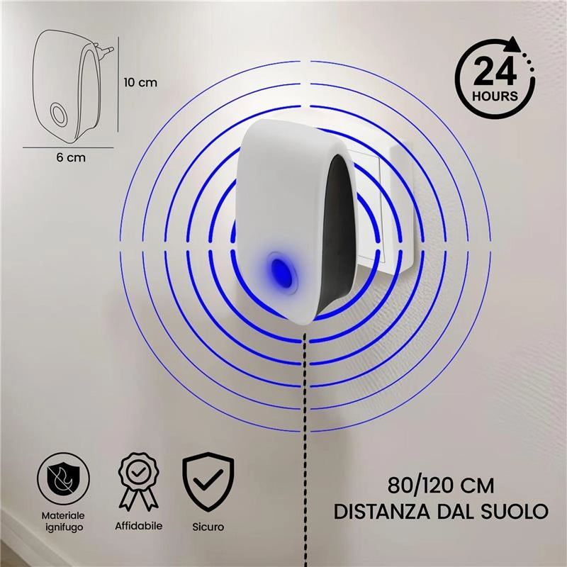 HIGH-TECH REPELLENTE AD ULTRASUONI CON SPINA