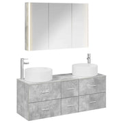 Set di mobili per il bagno 4 pcs Grigio Cemento 3407106