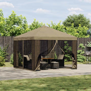 Gazebo da giardino con pareti laterali 3 x 3 m Beige