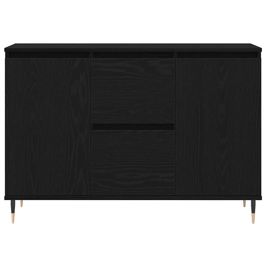 Credenza-Buffet-Armadio da cucina Rovere Nero 101,5 x 35 x 70 cm Legno multistrato