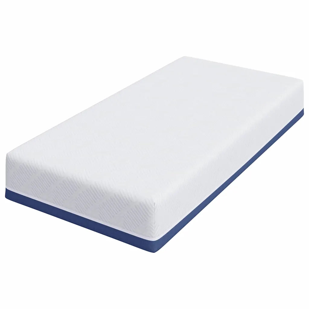 vidaXL Materasso Bianco e Blu 80 x 160 cm Schiuma