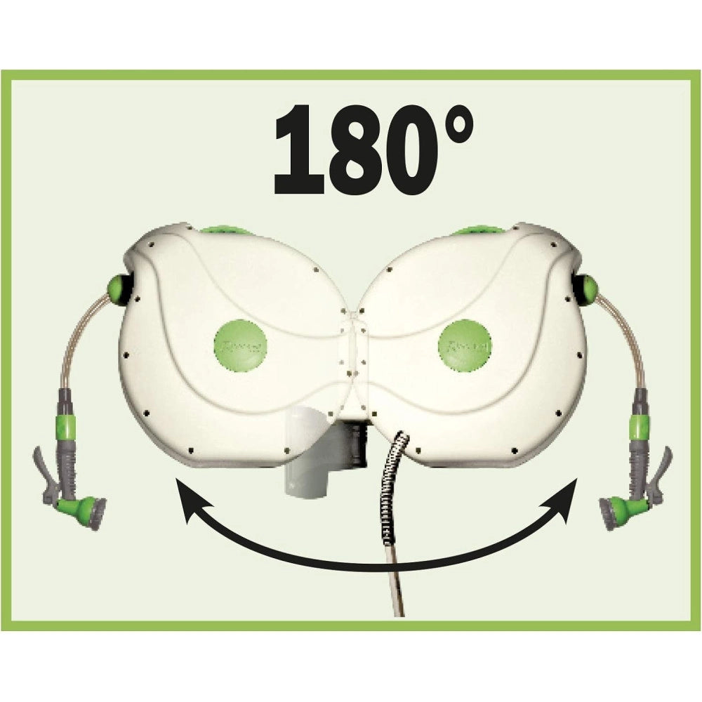 Trade Shop - Avvolgitubo Automatico Acqua 30 Metri Ribimex Prd32p Con Fissaggio A Parete -