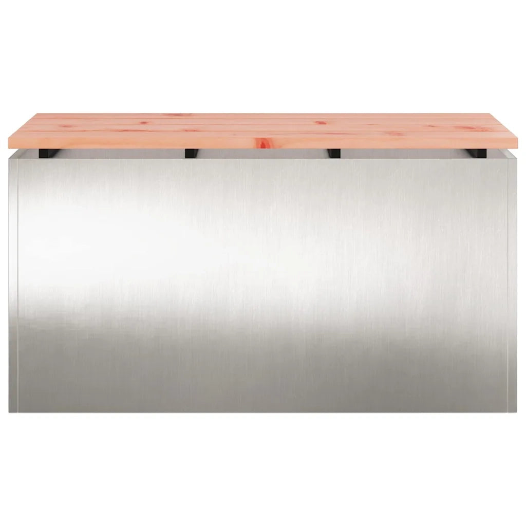 Panchina da giardino Argento 80 x 40 x 43 cm