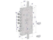 SERRATURA TRIPLICE P/PORTE BLINDATE CILINDRO EUROPEO REVERSIBILE 268  (2681SCR0328CXX)    SECUREMME