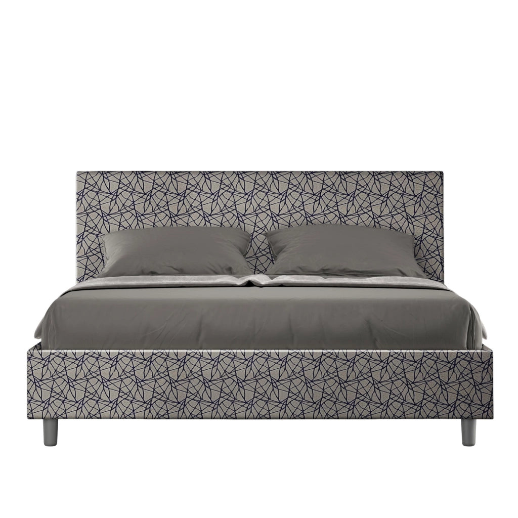 Letto Matrimoniale 160x210 cm con Rete Adele Era 09 Blu