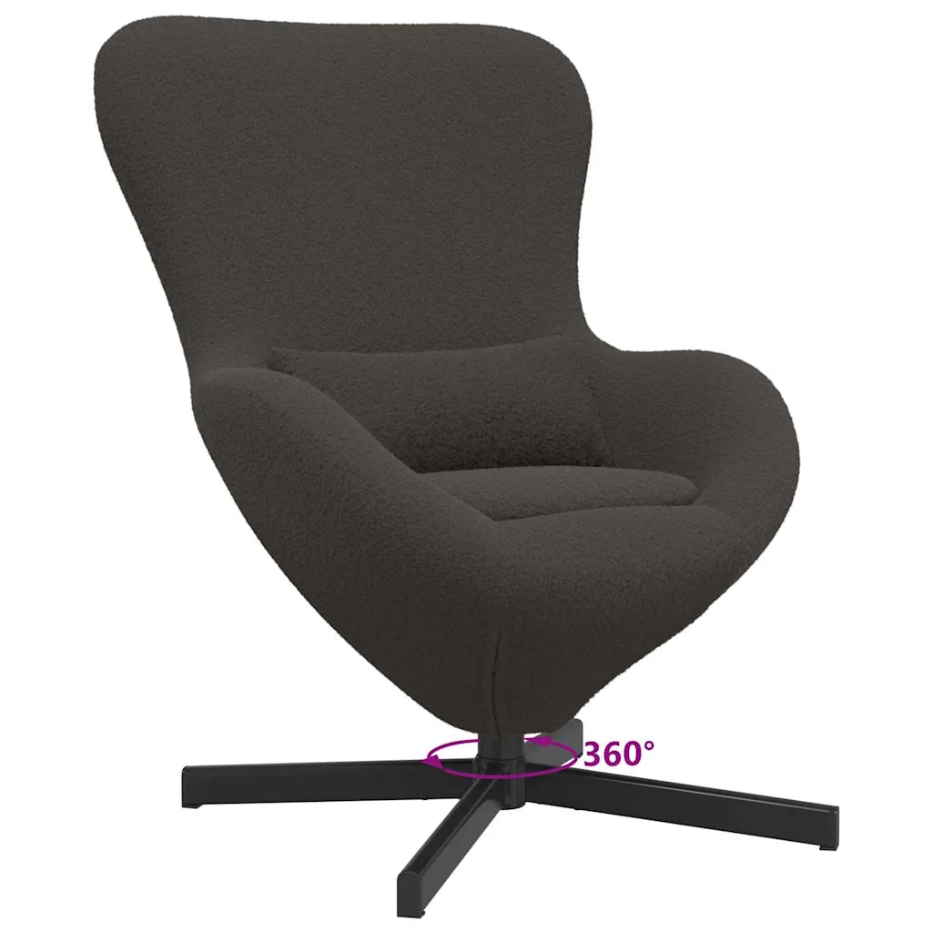 Divano Sedia-Poltrona uovo Grigio scuro 63 x 73 x 90 cm Tessuto 837996