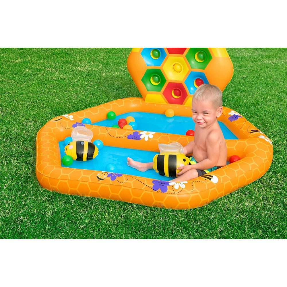 Trade Shop - Piscina Gonfiabile Gioco Alveare Per Bambini Con 20 Palline 2 Api 127x119x61cm 52639 -