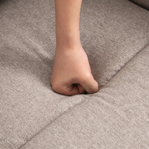 Poltrona Relax Reclinabile Manuale 66x83x107 cm in Tessuto Effetto Lino Grigia