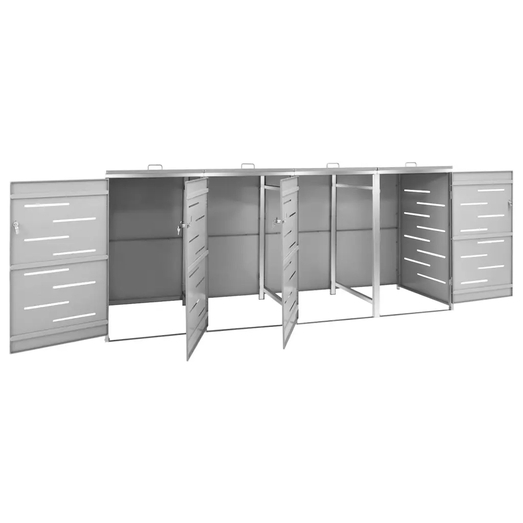Copribidone per Spazzatura Singolo 69x77,5x112,5cm Acciaio Inox 149561