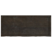 Piano Tavolo | Superficie Tavolo | Piano Scrivania Marrone 120x50x(2-4) cm Rovere Massello Trattato