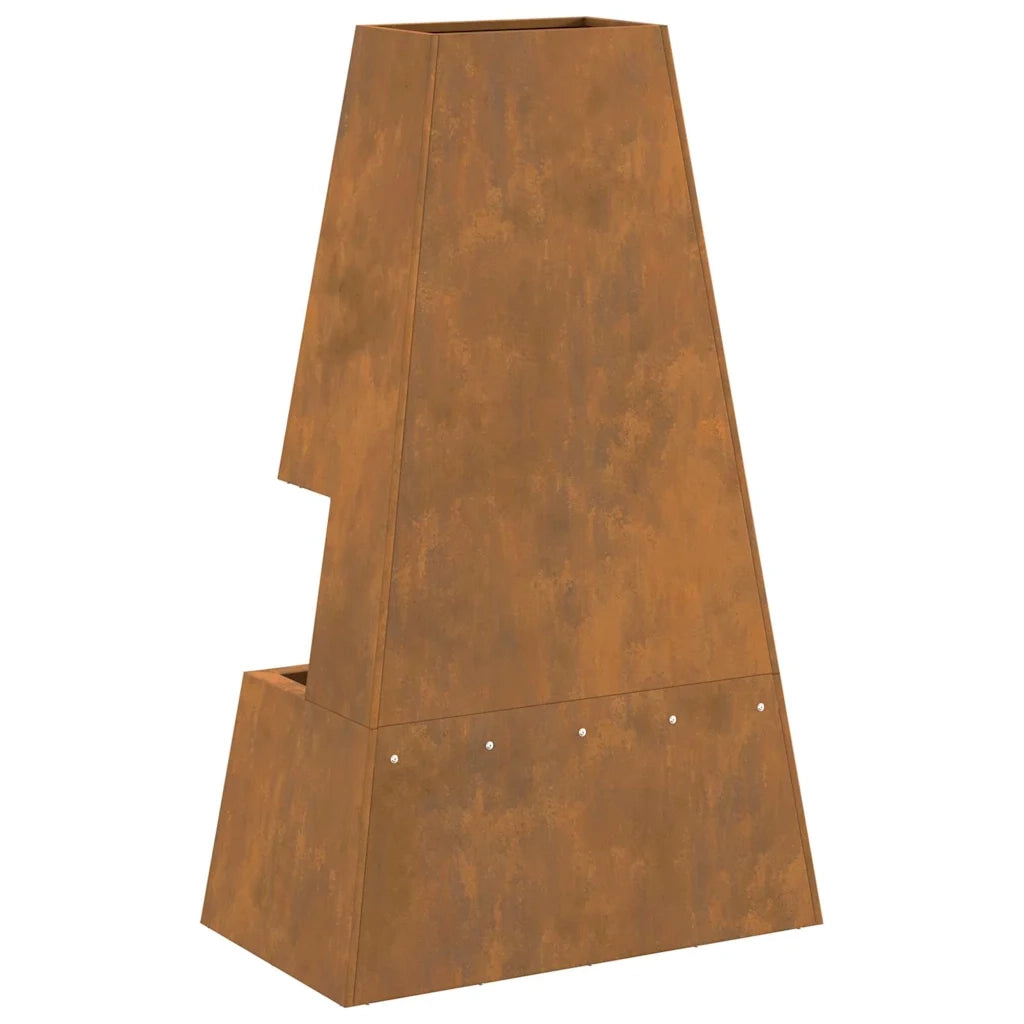 Focolare-Stufa-Camino Marrone 60 x 35 x 100 cm Acciaio