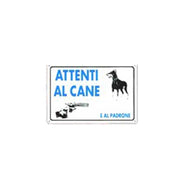 Cartello attenti al cane e al padrone cm 20X30