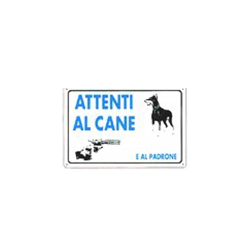 Cartello attenti al cane e al padrone cm 20X30