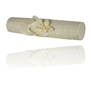 Trade Shop - Set 6 Pezzi Bomboniera Bomboniere Pergamena Juta Bianco Invito Portaconfetti -